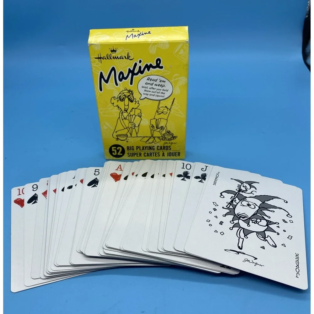 Hallmark Maxine Big Playing Cards Deck 52 Maxine Age Jokes Floyd Jokers Large